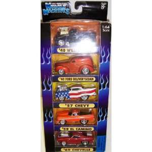  2002 Muscle Machines Too Hot 5 car Set 1:64 Scale: Toys 