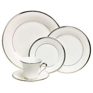   Platinum Banded 5 Piece Place Setting, Service for 1: Kitchen & Dining