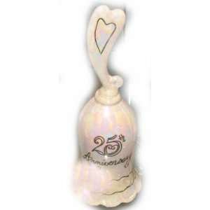  Lovey Dovey 25th Anniversary Bell   Clayworks Blue Sky 