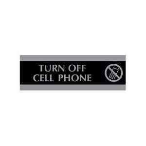  U.S. Stamp & Sign Products   Turn Off Cell Phone Sign, 3 