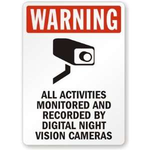 All Activities Monitored and Recorded by Digital Night Vision Cameras 