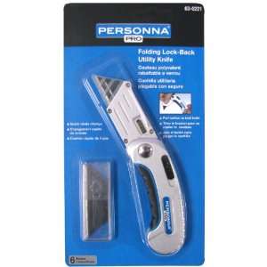  Personna 63 0221 Lockback Utility Knife with 6 Blades 