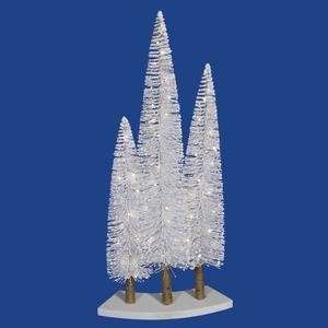 Vickerman 20000   16 24 20 White Glitter Pine Tree Set 72 White LED 