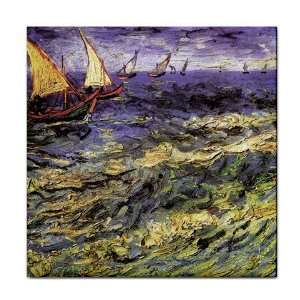  Seascape at Saintes Maries By Vincent Van Gogh Tile Trivet 