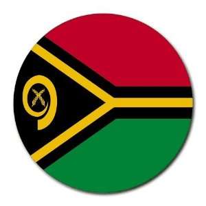  Vanuatu Flag Round Mouse Pad: Office Products
