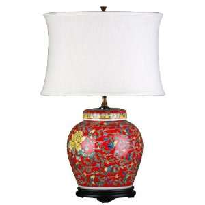 Hand Painted Jar Table Lamp. A35 10L: Home Improvement
