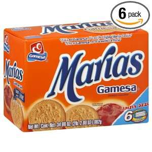 Gamesa Cookies Marias, 34.9 Ounce (Pack of 6):  Grocery 