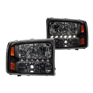 Anzo USA 111106 Ford Black Amber Headlight Assembly   (Sold in Pairs)