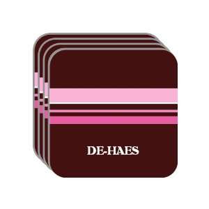 Personal Name Gift   DE HAES Set of 4 Mini Mousepad Coasters (pink 