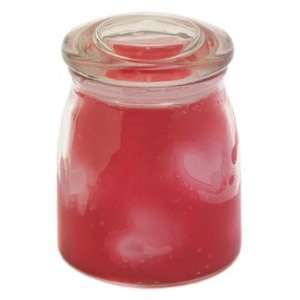   Red Hot Romance Cinnamon Scented Gel Candle Glasss Jar: Home & Kitchen