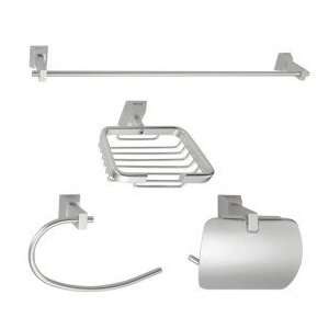 Aluminum 4 piece Bathroom Accessory Set (1041 les 6601+6607+6608+6609 