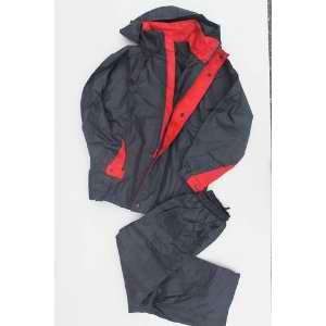   Boys Black/red Rain Wind Proof Jacket Age 8  16 Yrs