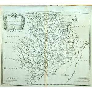  1722 Antique Map Monmouth Bergavenni Hun Morden: Home 