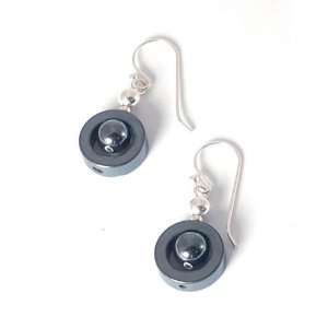   Open Disk With Ball Drop Earrings the olivia collection Jewelry