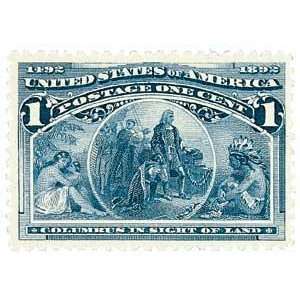1893 Columbian Exposition Issue U.S. 1 Cent Stamp In Sight of Land 
