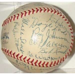  1948 Chicago Cubs Team (29) SIGNED Frick Baseball JSA 