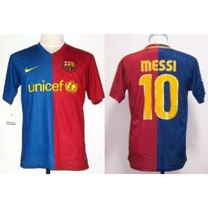  Barcelona Home # 10 Messi soccer jersey size Large Sports 