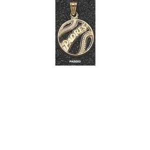    14Kt Gold San Diego Padres Pierced Bball: Sports & Outdoors