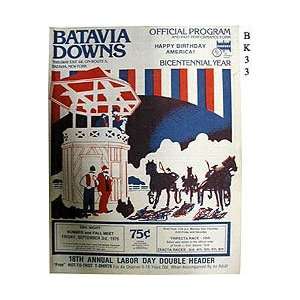  Vintage 1976 Batavia Downs Bicentennial Horse Race Prog 
