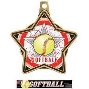  Hasty Awards Custom All  Star Insert Softball Medals GOLD 