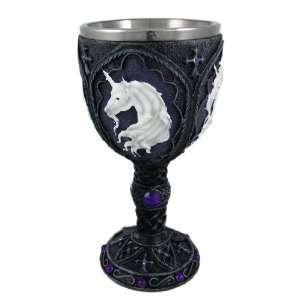 Medieval Unicorn Head Wine Goblet Fantasy Wicca  Kitchen 