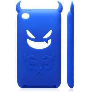  Dark Blue / Devil Silicone Case for iPod Touch 4 /Free 