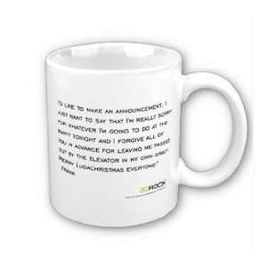  30 Rock Frank LudaChristmas Announcement Quote Mug 