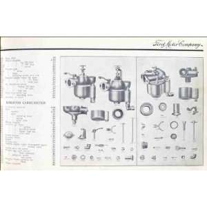 Reprint Ford Motor Company; Holley carburetor parts 06 and 07 types 