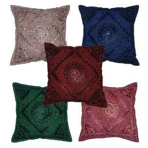  5 Pcs Home Furnishing Cotton Cushion Covers Set with 
