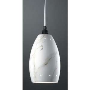 Radiance Curve Pendant with Perfs Finish Terra Cotta, Cord Option 