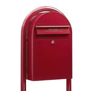  USPS Bobi 3001 Red Modern Mailbox and Post Package