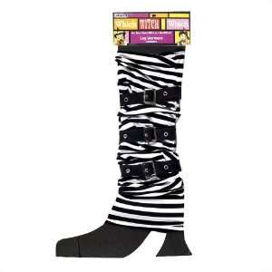  Leg Warmers Buckle Black Whit Beauty