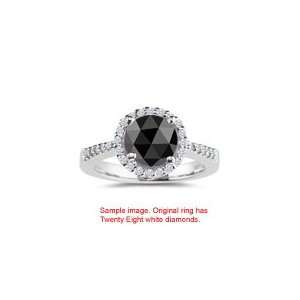  1.88 2.22 Cts Black & White Diamond Ring in Platinum 6.0 Jewelry