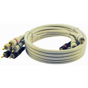  12 Ivory 3 RCA Component Video Cable CL4510: Electronics