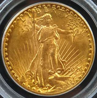 1926 $20 Gold Saint Gaudens Double Eagle PCGS MS61 in OGH  