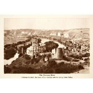  1950 Photogravure Chateau Gaillard Castle Andelys Normandy 