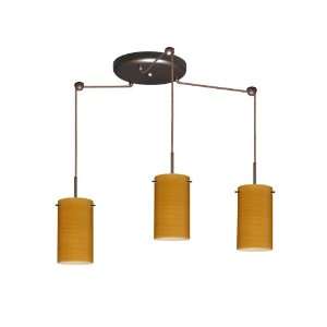  Besa Lighting 3BC 4404OK BR 3 Light Stilo Round Multi 