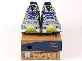 Mizuno Wave Enigma Silver/Yellow/Blue Running Perforated 2011 Men X 10 