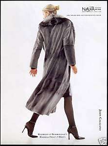 2000 Maximilian Mink Fox Coat NAFA Fur Print Ad  