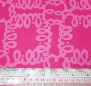 Lilly Pulitzer Fabric Pulitzer Pink LOOPY LILLY 50th 1 Yard  