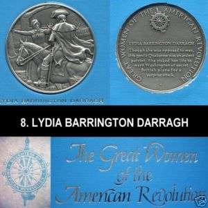 DAR Medal   LYDIA BARRINGTON DARRAGH, Revolutionary War  