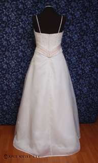 Zurc for Impression Ivory & Blush Satin w/ Organza Wedding Dress 12 