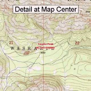  USGS Topographic Quadrangle Map   Younts Peak, Wyoming 