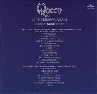 QUEEN IN THE MIRROR AGAIN BBC SESSIONS CD MINI LP OBI  