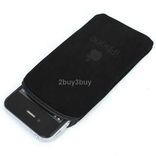 Für Apple iPhone 4 iPod Nano Touch Edle Soft Tasche schwarz Case Etui 