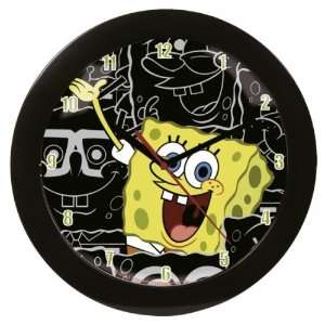 Spongebob   3D Effect Wall Clock (12 in diameter): Home 
