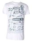 Darkside Clothing Zombie Attack Survival Kit Mens White T shirt