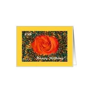 45th Birthday, Rose and Butterflies Golden Yellow Card