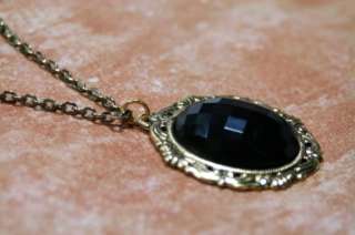 His Eyes were Black.Coal BlackElegant Hunger Necklace  