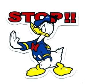 Donald Duck STOP Racing Angry Cute Kid Wall Sticker U80  